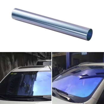 0.75 M * 3M Mavi VLT %67 % Araba Ön Pencere Tonu Anti Güneş UV Koruma Güneşlik Filmi araç ön camı Çıkartmalar ısı Kontrol Filmleri