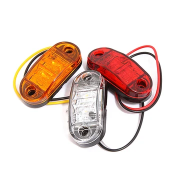 1 ADET 10V 30V LED yan sinyal lambası Uyarı Kuyruk İşık Oto Araba Dış İşıklar Römork Kamyon Kamyon Sarı Turuncu Beyaz Kırmızı