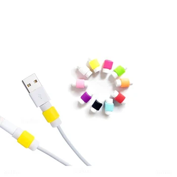1 Adet USB kablosu Koruyucu Koruyucu Kulaklık Kablosu Koruma Tel Kapağı 8Pin Rastgele Renk veri şarj cihazı hattı Koruyucu Kılıf Sıcak
