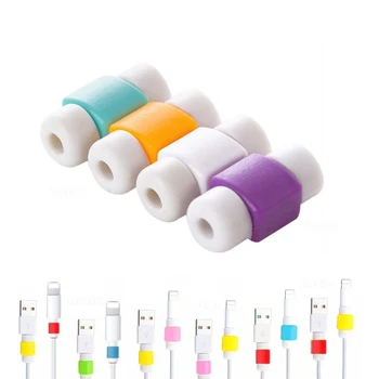 1 Adet USB kablosu Koruyucu Koruyucu Kulaklık Kablosu Koruma Tel Kapağı 8Pin Rastgele Renk veri şarj cihazı hattı Koruyucu Kılıf Sıcak Görüntü 2