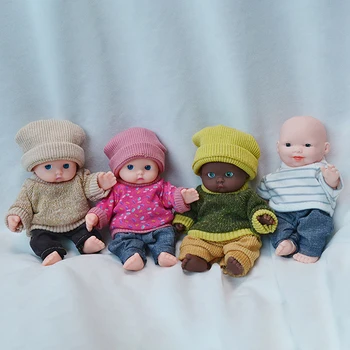 1 Takım Reborn Bebekler 12CM Palmiye Bebek Pijama Elbise Simülasyon Bebek Reborn Giyinmek Bebek oyuncak bebekler Kızlar İçin çocuklar Görüntü 2