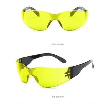 1 adet Güvenlik Gözlükleri UV koruma motosiklet gözlüğü Toz Rüzgar Sıçrama Geçirmez Darbe Direnci Gözlük Sürme Bisiklet Kamp