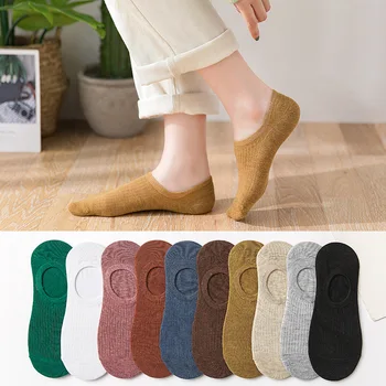 1 pairs Kadın Çorap Nefes spor çorapları Düz Renk Tekne çorap Rahat Pamuk Ayak Bileği Çorap Beyaz Siyah