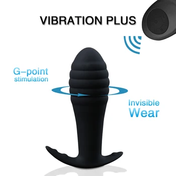 10 Hız Kablosuz Uzaktan Anal Plug Yapay Penis Vibratör Yetişkin Seks Oyuncakları Prostat Masajı Butt Plug Anüs Pussy Masturbator Erkekler Kadınlar için Görüntü 2