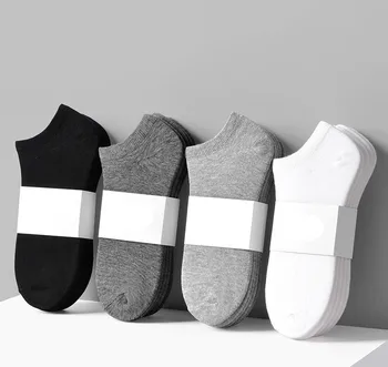 10 Pairs erkek Çorap kadın Çorap Nefes spor çorapları Düz Renk Tekne Çorap Rahat Pamuk Ayak Bileği Çorap Beyaz Siyah