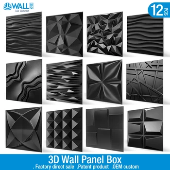 12 adet 50cm 3D Duvar Paneli kendinden yapışkanlı 3D duvar sticker Kabartma Sanat Duvar seramik karo kalıp Oturma Odası Mutfak banyo Ev