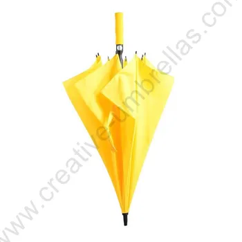 123cm düz otomatik açık 14mm anti-gök gürültüsü fiberglas golf şemsiye düz renk rüzgar geçirmez ticari şemsiye Görüntü 2