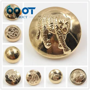 177306, Altın metal yuvarlak button10pcs / lot, Kartal tarzı DIY el yapımı dikiş, ceket-Takım Elbise-Ceket-Gömlek-Üniforma Düğmesi