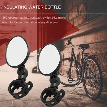 2 Adet Paket Mini Kompakt 360 Döner Dağ Yol Bisiklet Bisiklet Bisiklet Dikiz Aynası Gidon Cam Aynalar Sıcak Satış Görüntü 2