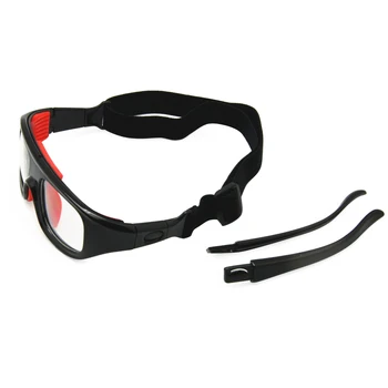 2-in-1 Basketbol Gözlük Optik Çerçeve Ayrılabilir Bacaklar Kayış Spor Gözlük Şeffaf Lens Futbol Voleybol Paintball