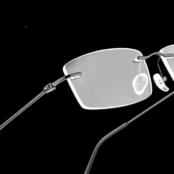 2019 Yüksek dereceli Lüks Alaşım Iş Çerçevesiz Gözlük Çerçeveleri Adam Optik Miyopi Okuma Çerçevesi Armacao De Oculos