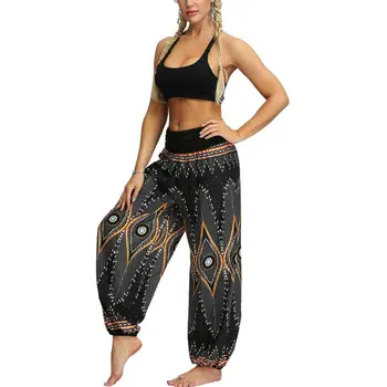 2020 Gündelik erkek kadın pantolon Tay harem pantolon Hippy Baggy Boho Gevşek Aladdin Boho Festivali Hippy Önlük Yüksek Bel Pantolon 5.14 Görüntü 2