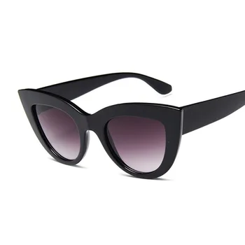 2020 Moda Sevimli Seksi Retro Kedi Göz Güneş Kadınlar Vintage Marka Tasarımcısı Cateye Oval güneş gözlüğü Kadın Bayanlar İçin UV400 Görüntü 2
