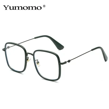 2021 Vintage Kare Anti-mavi ışık Gözlük Kadın Erkek Moda Şeffaf Gözlük Gözlük Çerçevesi Şeffaf Lens Çerçevesi Unisex