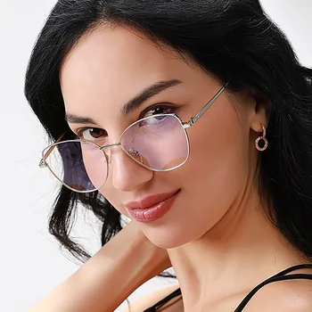 2021 Yeni Kare Moda Anti-mavi ışık Gözlük Şeffaf Çerçeve Kadınlar ve Erkekler Optik Şeffaf Gözlük Vintage Retro Görüntü 2