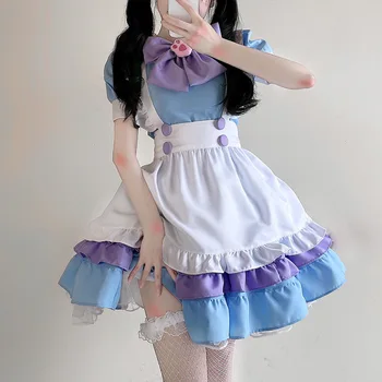 2022 Anime Sevimli Lolita Hizmetçi Kostümleri Kızlar Kadınlar Güzel Hizmetçi Cosplay Kostüm Animasyon Gösterisi Japon Kıyafet Elbise Elbise