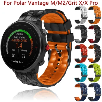 22mm Silikon Kayış Polar Grit X XPro akıllı saat Aksesuarları Bandı POLAR Vantage M M2 Watchband Bilezik Bilek Kayışı Kemer
