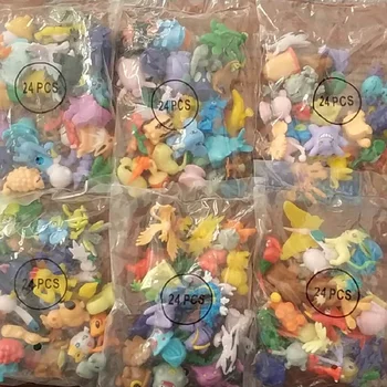 24 adet / takım Pokemon Gitmek aksiyon figürü oyuncakları Kart Paketi Pikachu Mewtwo Hakiki Anime Figürü Pokemon Oyuncaklar Çocuklar için Süs Tutucu Görüntü 2