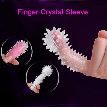3 Adet Parmak Kristal Kılıf Mermi Sihirli Değnek Vibratör Kap Vajina Meme Klitoris Stimülatörü Parmak Kol Yetişkin Seks Oyuncakları kadın İçin