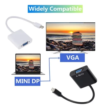 3 in 1 Mini DP DisplayPort HDMI uyumlu VGA DVI Adaptörü Mini DP Kablosu Dönüştürücü MacBook Pro Hava için Mini DisplayPort Görüntü 2