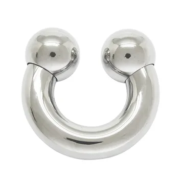 3 mm ila 10 mm kalınlığında piercing takı dairesel halter meme piercing halkası paslanmaz çelik vida piercing titanyum yüzük yüzük Görüntü 2