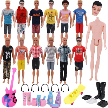 30cm Ken oyuncak bebek giysileri Üstleri Şort Ayakkabı Mobilya Dollhouse Aksesuarları Uyar 11.8 İnç erkek oyuncak bebek, BJD Bebek, moda Kıyafet Erkek