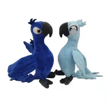 35 cm Rio 2 Amerika Papağanı Blu & Jewel Peluş Oyuncaklar Sevimli Karikatür Mavi Papağan Kuş Dolması Hayvan Bebekler Hediyeler Çocuklar için Doğum Günü Noel