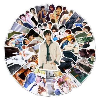 50 adet Kpop Aktör Leo Sticker Moda Yıldız Wu Lei Sticker Kaykay Bavul Dizüstü telefon kılıfı Dekor Çıkartması Hediye Görüntü 2