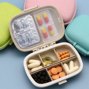 8 İzgaralar Tablet Organizatör Konteyner Seyahat vitamin hapı Kutusu Tablet saklama kutusu Hap Durumda