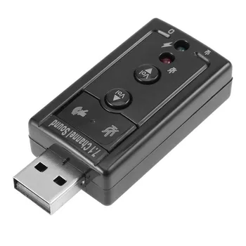 ALOYSEED 7.1 Sanal USB Ses Kartı Harici Ses Adaptörü Masaüstü Laptop için 3.5 mm AUX Kulaklık Mikrofon Dönüştürücü