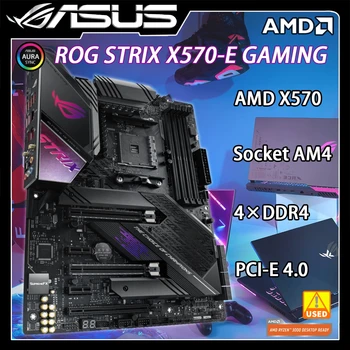 ASUS ROG STRIX X570-E OYUN Soketi AM4 AMD X570 Anakart DDR4 128GB M. 2 PCI-E 4.0 R9 R7 R5 R3 Cpu'lar HDMI Ekran Bağlantı Noktası USB3. 2