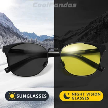 Akıllı Fotokromik Yuvarlak Polarize Güneş Gözlüğü Erkekler Kadınlar Gündüz Gece görüş gözlüğü Sürüş Renk Değişikliği gafas de sol adam