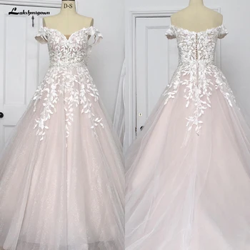 Allık Pembe Boho düğün elbisesi Vestidos De Novia 2023 Vintage Dantel Aplikler Kolsuz Bir Çizgi Boho düğün elbisesi Kadınlar için
