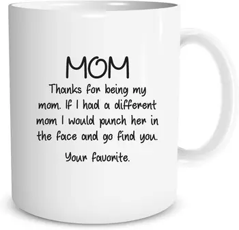 Annem Annem Olduğun için Teşekkürler Komik Anneler Günü Hediyesi-Doğum günü hediyesi kahve kupa bardak Sürpriz bir hediye
