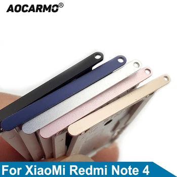 Aocarmo Sım Kart Tepsi microSD SD Yuvası Tutucu Yedek parça XiaoMi Redmi İçin Not 4