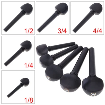 Astonvilla Abanoz Ahşap Keman Siyah Tuning Peg ile 5 Farklı Boyutları için Uygun 1/8 & 1/4 & 1/2 & 3/4 & 4/4 Keman 50 için 65mm