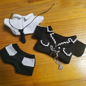 Aynı Zhang Zhehan 20cm yıldız pamuk oyuncak bebek giysileri üniforma takım elbise 20cm peluş oyuncak bebek giysileri aksesuarları