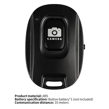 Bluetooth uyumlu Uzaktan Kumanda Düğmesi Kablosuz Denetleyici Zamanlayıcı Kamera Sopa Deklanşör Monopod Selfie ıos için Görüntü 2