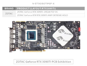 Bykski GPU Su Bloğu İçin ZOTAC Geforce RTX 3090Ti AMP AŞIRI HOLO / 24G6X PGF OC Kartı, VGA Bakır Radyatör N-ST3090TIPGF- Görüntü 2