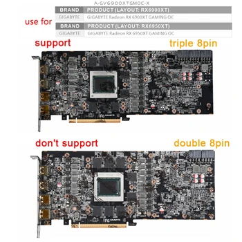 Bykskı GPU Bloğu Gıgabyte Radeon RX6900XT / 6950XT Oyun OC Ekran Kartı / Tam Kapak Bakır Radyatör Blok A-GV6900XTGMOC-X Görüntü 2
