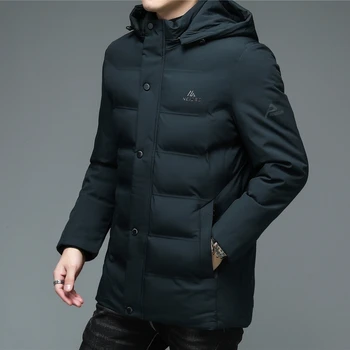 COODRONY Marka Uzun Ceket Erkek Giyim Kalın Sıcak kapüşonlu parka erkek Kış Üst Iş Rahat Rüzgarlık Palto Z8145 Görüntü 2