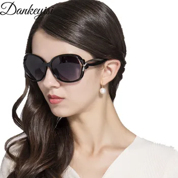 DANKEYISI Polarize Feamle Güneş Kadınlar Vintage Gözlüğü Büyük Boy Kadın Güneş Gözlüğü UV400 güneş gözlüğü Kadınlar Için 2017 Ücretsiz Kutu