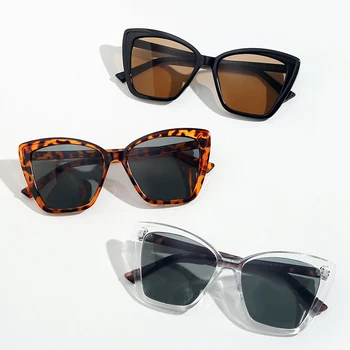 DDDLONG Retro Moda Kedi Göz Güneş Kadınlar Tasarımcı Erkekler Gözlükleri Klasik Vintage UV400 Açık Oculos De Sol D44 Görüntü 2