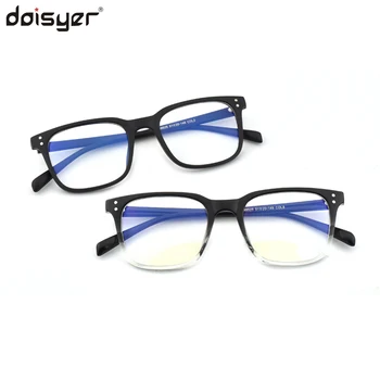 DOİSYER Retro anti-Mavi gözlük moda trendi tr90 kare çerçeve Görüntü 2
