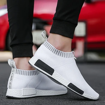 Damyuan erkek Çorap üzerinde Kayma Sneakers Artı boyutu 47 Hafif Nefes Erkek Ayakkabı Yürüyüş koşu ayakkabıları Erkekler Sneakers rahat ayakkabılar Görüntü 2