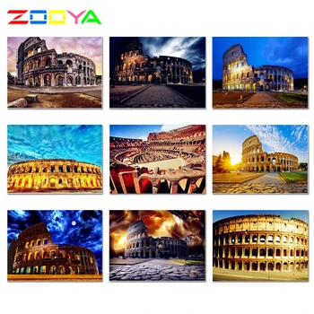 Diy Kristal Tam Nakış Elmas Manzara Elmas Boyama Roma Tam Kare 3D Colosseum Elmas Mozaik Resim Dekor Er006