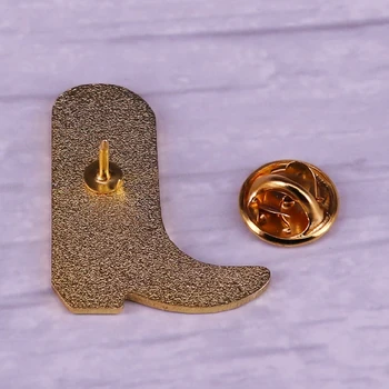 Dolly Parton Kırmızı Deri Çizmeler Broş Pins Emaye Metal Rozetleri Yaka Pin Broş Ceketler Kot moda takı Aksesuarları Görüntü 2