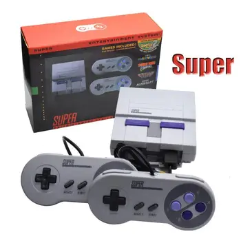 Dropshipping HD Çıkışı Süper NES SNES Retro Klasik video oyunu Konsolu Dahili 21 Oyunları Oyunları Kaydedebilirsiniz