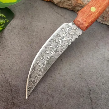 Dövme Mutfak Bıçağı Kesim kemiksi saplı bıçak El Yapımı Keskin Cleaver Bıçak Dilimleme kasap bıçağı Et Bıçağı Görüntü 2