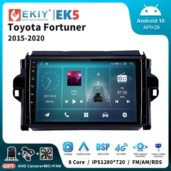 EKIY EK5 Android 10 Araba Stereo Toyota Fortuner 2015-2020 İçin Bluetooth USB Carplay Oynatıcı Autoradi GPS Navigasyon Başkanı Ünitesi DSP